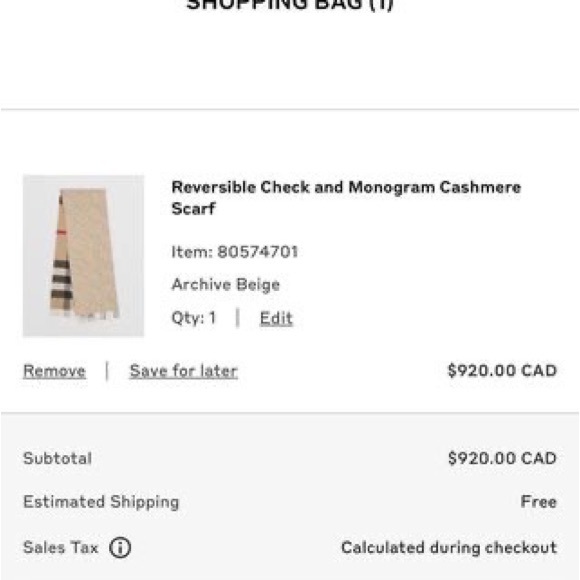 Burberry Scarf - Picture 2 of 2